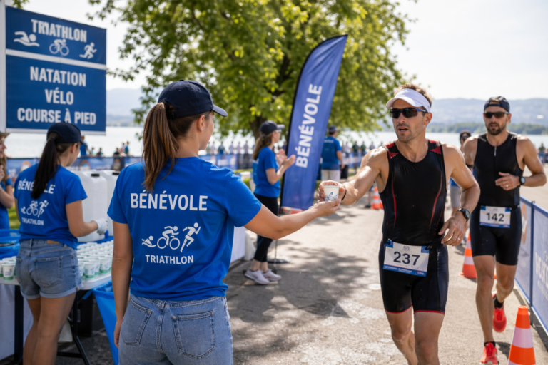 Bénévoles lors d'un ravitaillement
